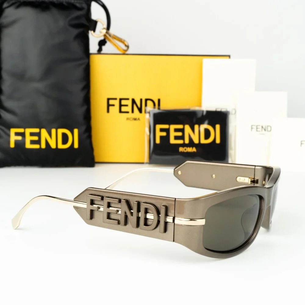 Fendi Women Sunglasses Opaline Pink Brown Oval FE40120I SHADOW 45E BRAND NEW - Picture 4 of 9